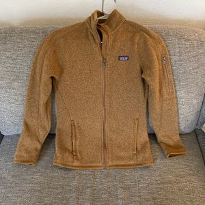 XS Patagonia Fleece Jacket, Light Brown
